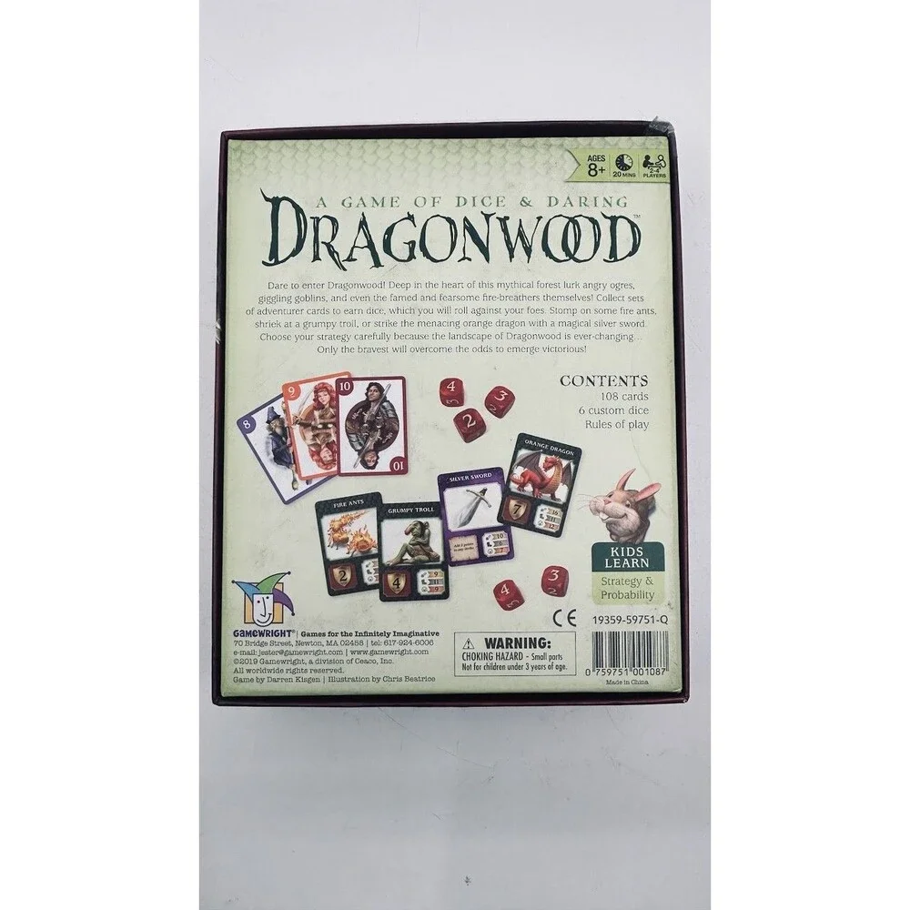 Gamewright Dragonwood A Game of Dice & Daring Board Game - 108